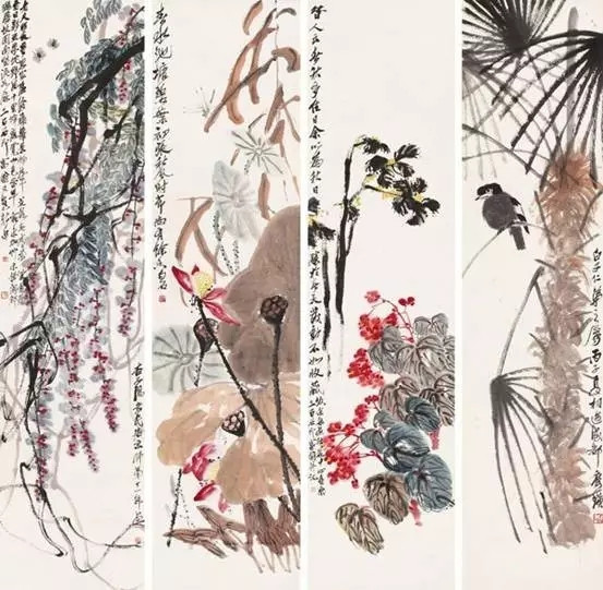 齐白石的松柏高立图_齐白石最贵画拍卖记录_齐白石画虾价格