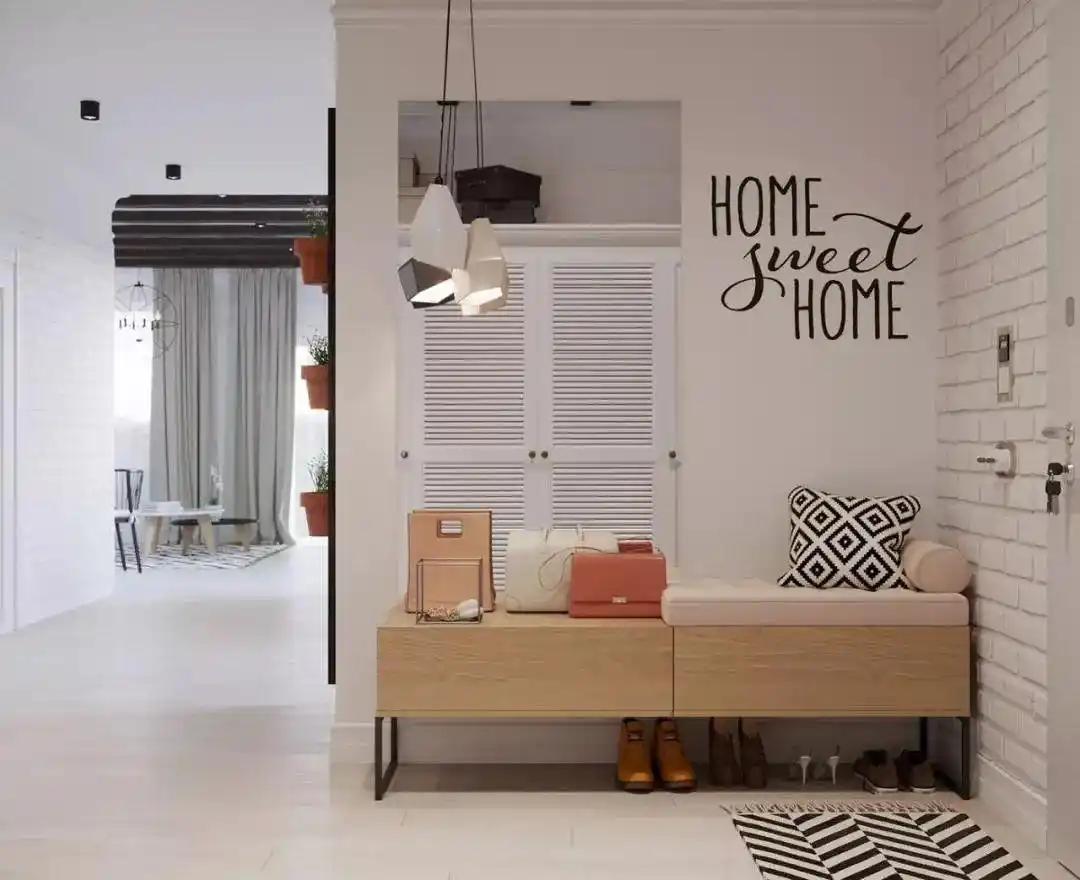 进门换鞋区效果图_门厅收纳_门厅设计