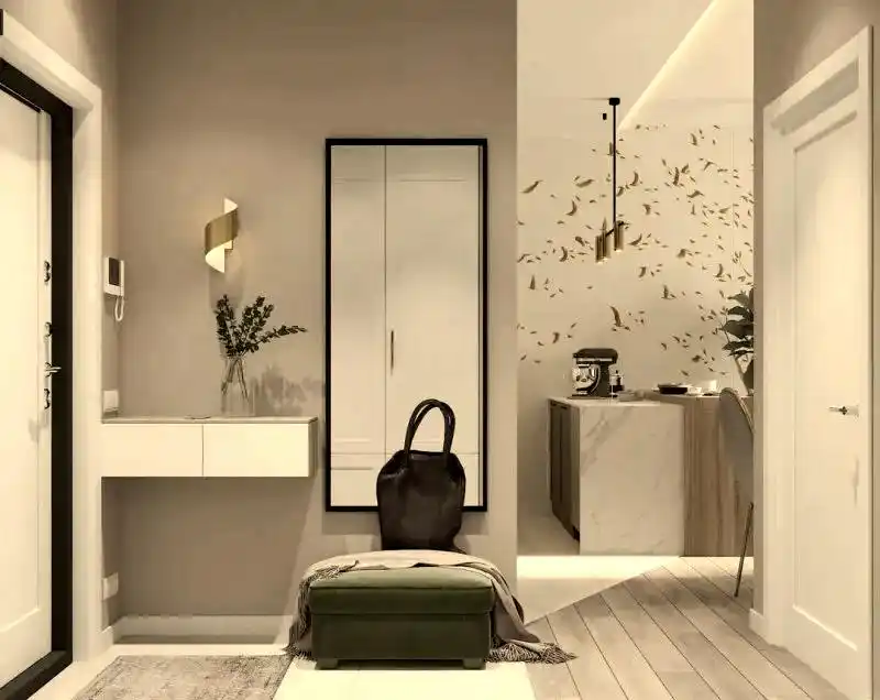 门厅设计的重要性_进门换鞋区效果图_柜体与坐凳设计结合