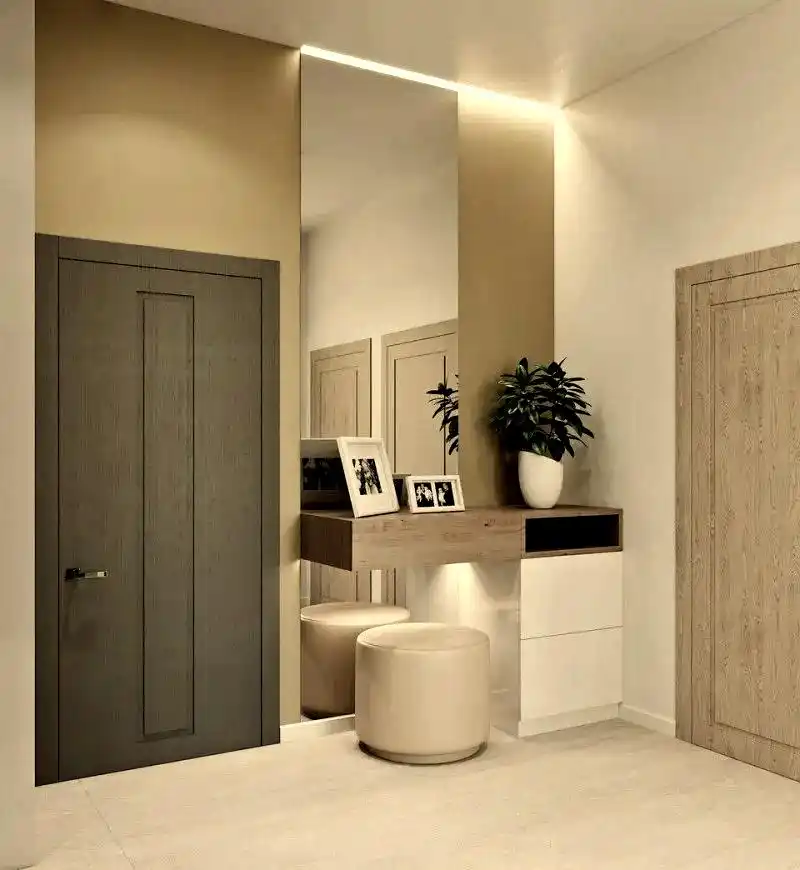 门厅设计的重要性_进门换鞋区效果图_柜体与坐凳设计结合