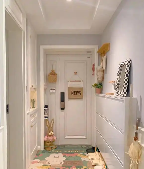 独立玄关鞋柜布置_玄关鞋柜设计_进门换鞋区效果图