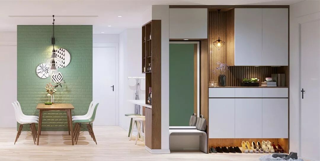 门厅设计_鞋柜悬空10-15cm_进门换鞋区效果图