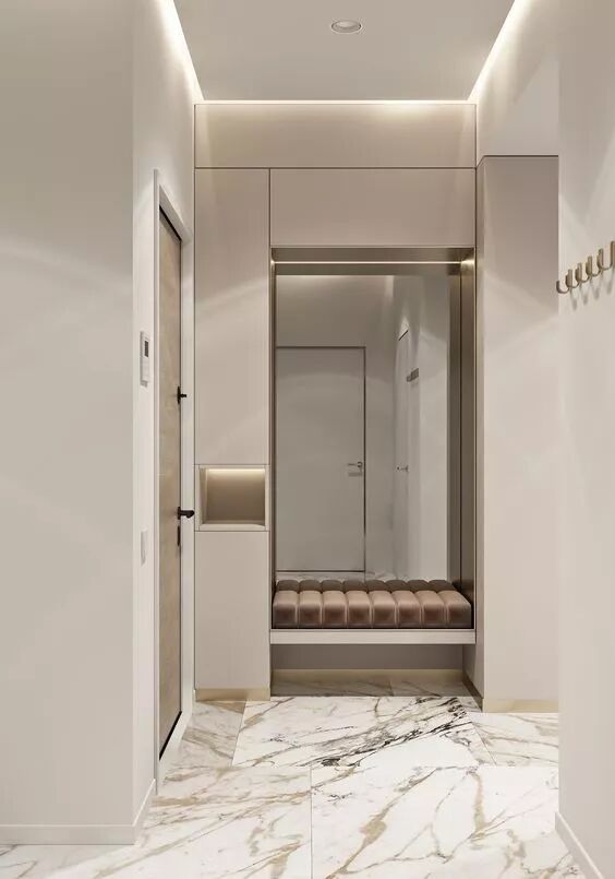 门厅设计_鞋柜悬空10-15cm_进门换鞋区效果图