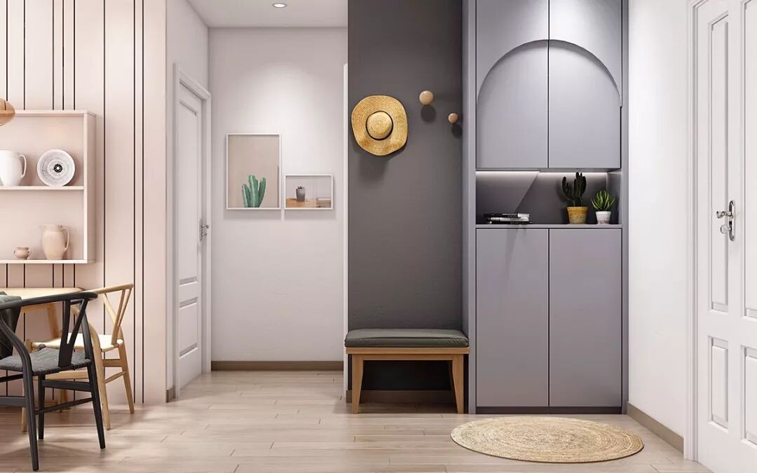 门厅设计_玄关设计_进门换鞋区效果图