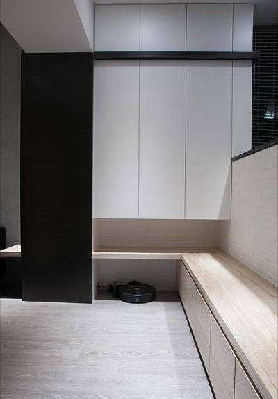 玄关设计_门厅设计_进门换鞋区效果图