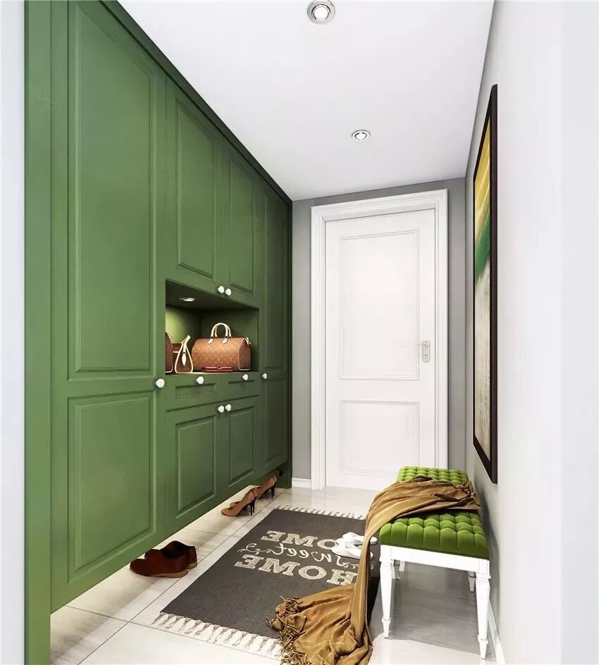 玄关设计_进门换鞋区效果图_门厅设计