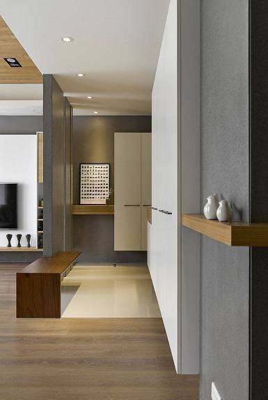 进门换鞋区效果图_门厅设计_玄关设计