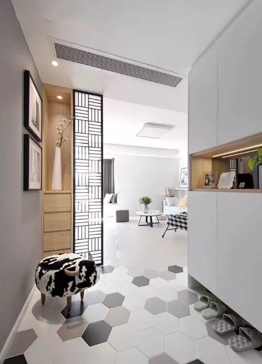 玄关设计_门厅设计_进门换鞋区效果图