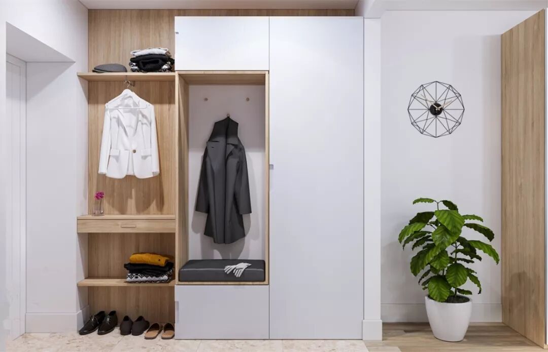 进门换鞋区效果图_玄关设计_门厅设计