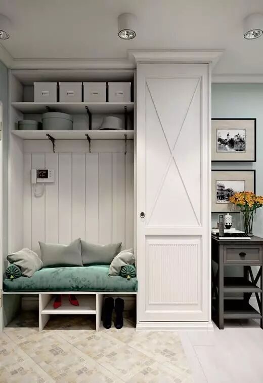 玄关设计_进门换鞋区效果图_门厅设计