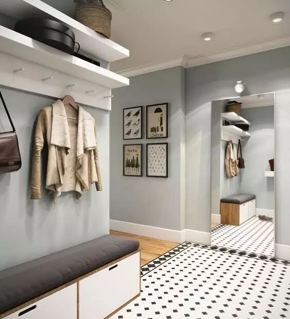 门厅设计_玄关设计_进门换鞋区效果图