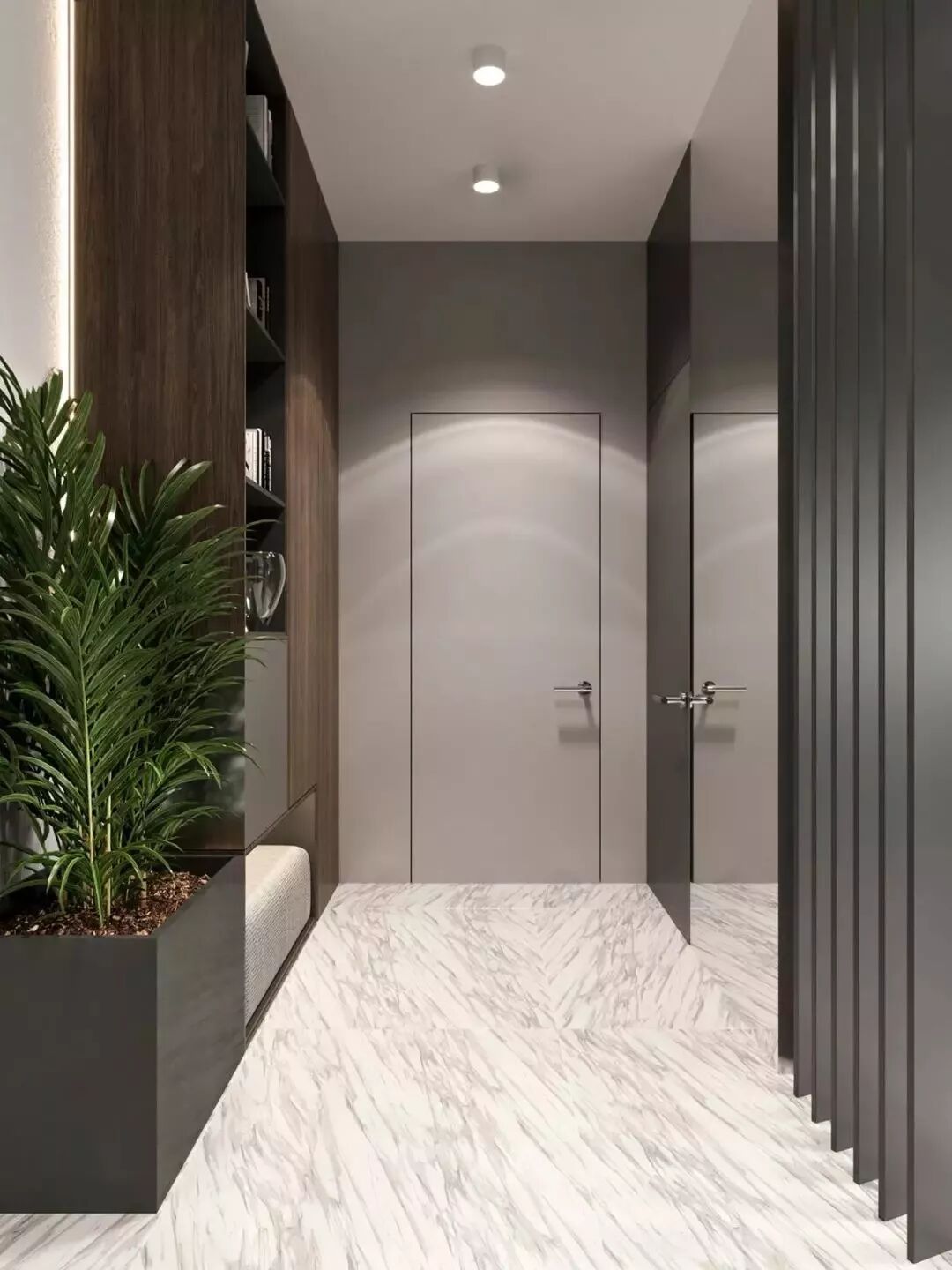 进门换鞋区效果图_玄关设计_门厅设计