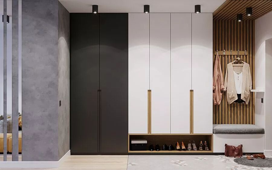 进门换鞋区效果图_门厅设计_玄关设计