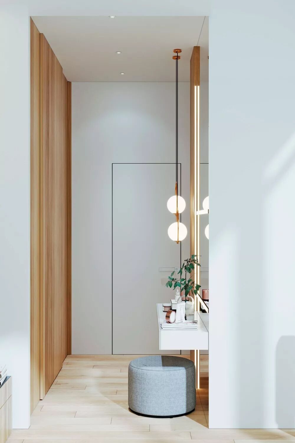 门厅设计_玄关设计_进门换鞋区效果图