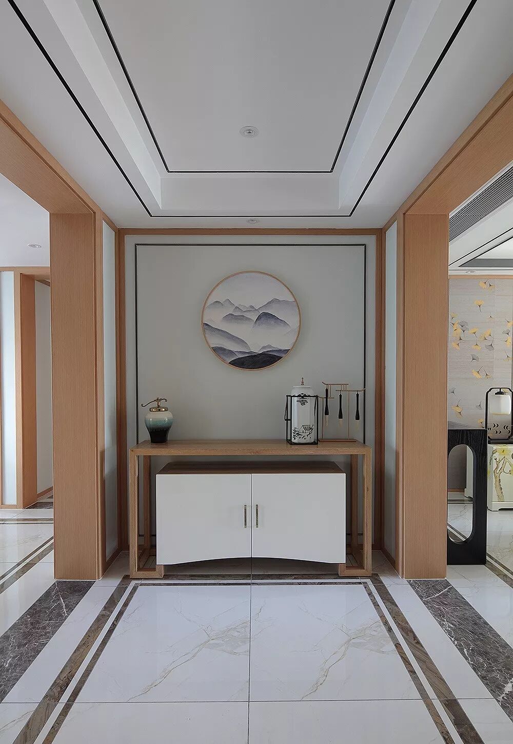 玄关设计_进门换鞋区效果图_门厅设计