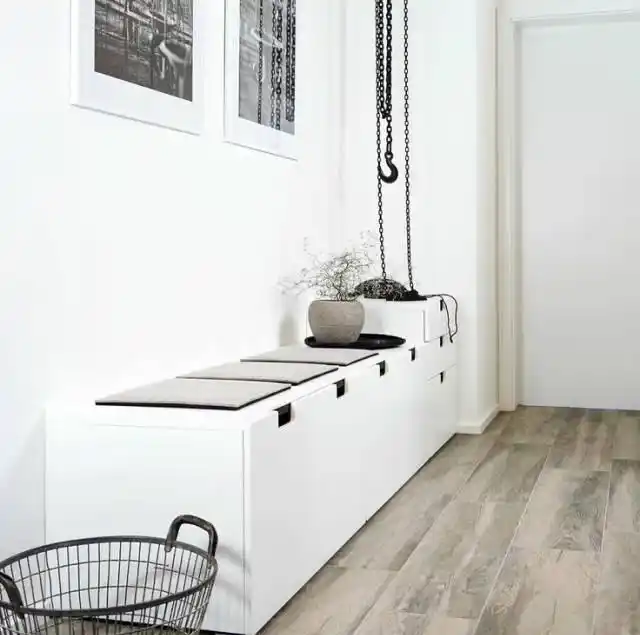 换鞋收纳柜设计_门厅换鞋凳设计_进门换鞋区效果图