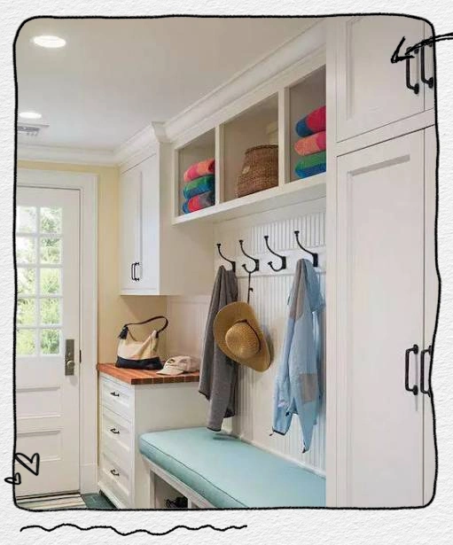 换鞋收纳柜设计_门厅换鞋凳设计_进门换鞋区效果图