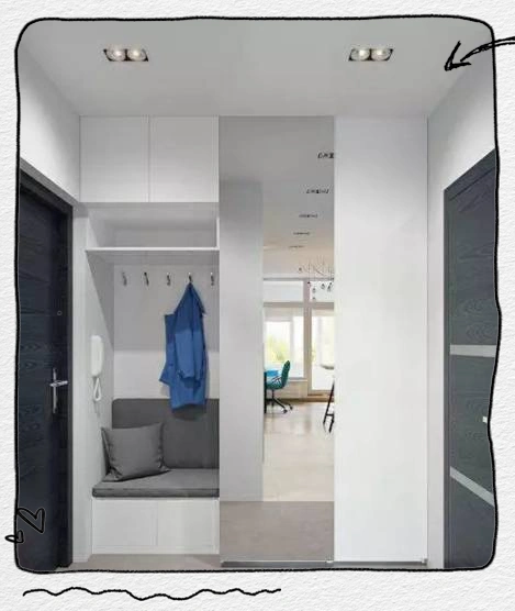 进门换鞋区效果图_门厅换鞋凳设计_换鞋收纳柜设计