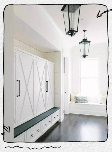 换鞋收纳柜设计_进门换鞋区效果图_门厅换鞋凳设计