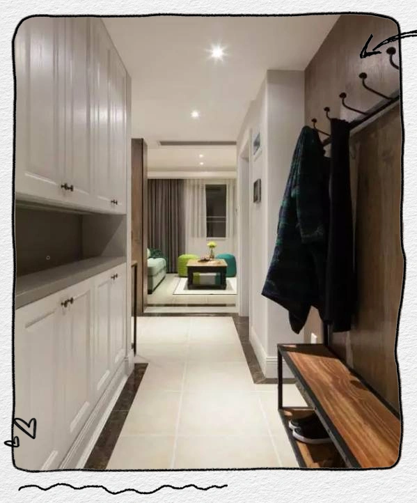 换鞋收纳柜设计_门厅换鞋凳设计_进门换鞋区效果图