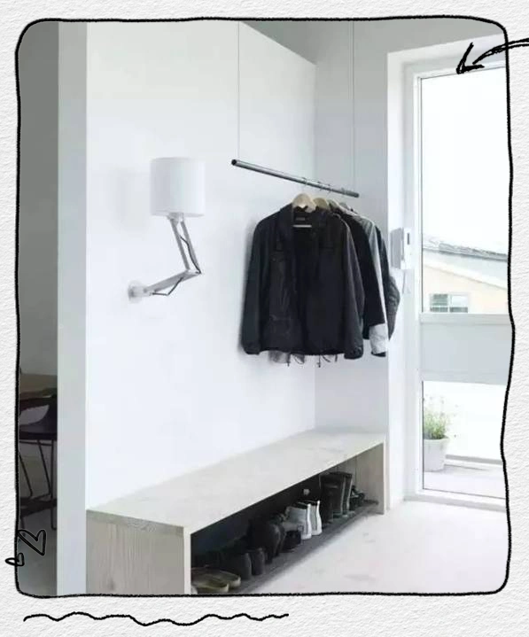 进门换鞋区效果图_门厅换鞋凳设计_换鞋收纳柜设计