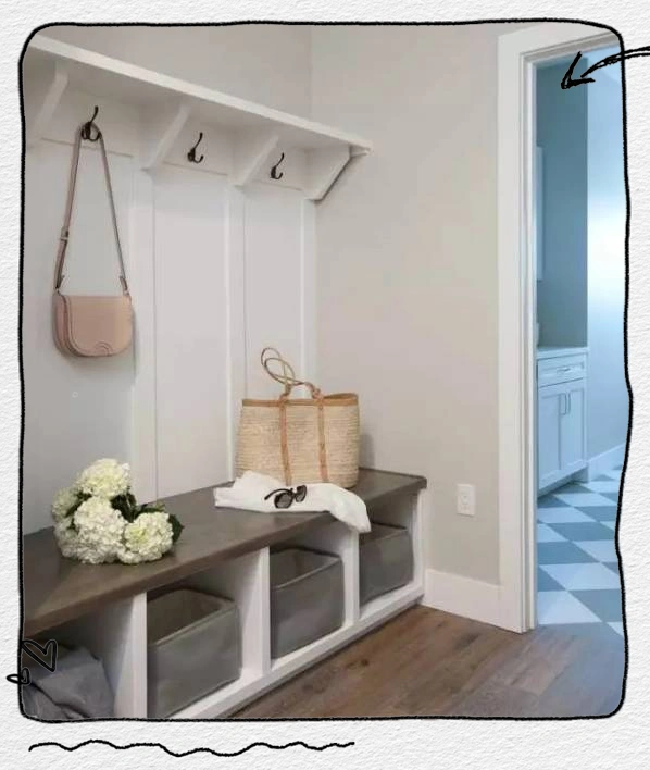 换鞋收纳柜设计_门厅换鞋凳设计_进门换鞋区效果图