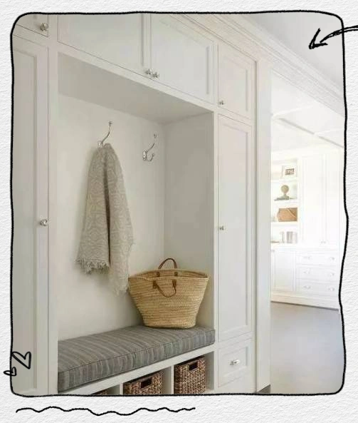 门厅换鞋凳设计_换鞋收纳柜设计_进门换鞋区效果图