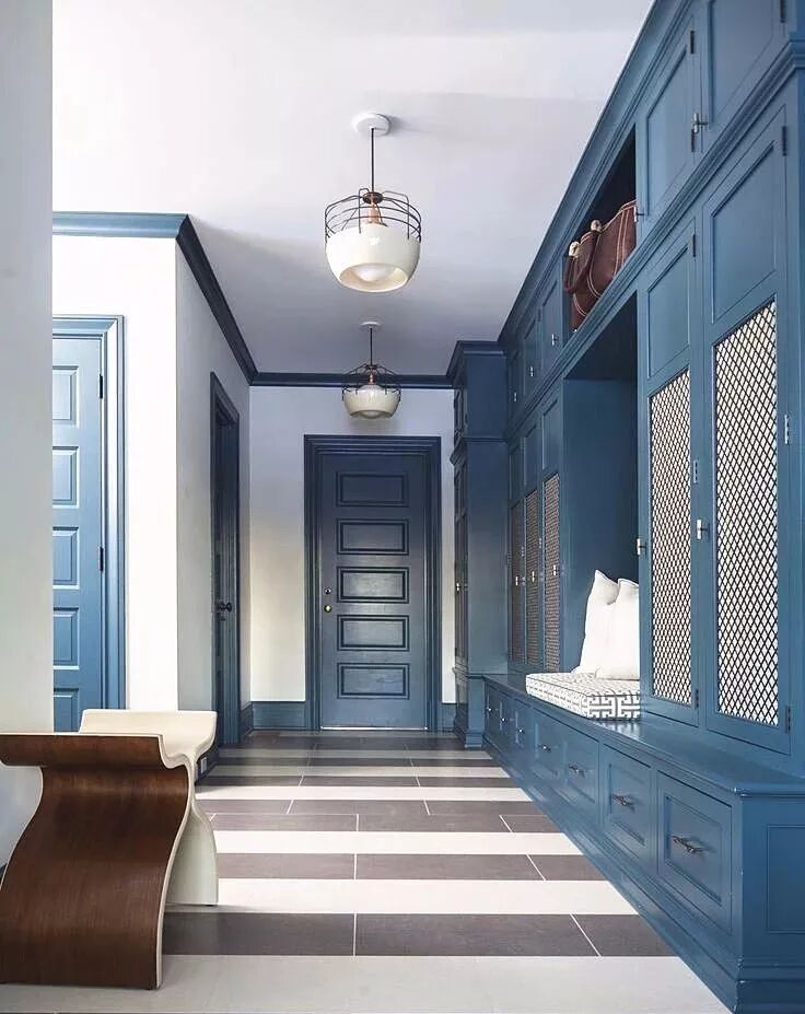 进门换鞋区效果图_门厅设计_嵌入式壁柜门厅收纳