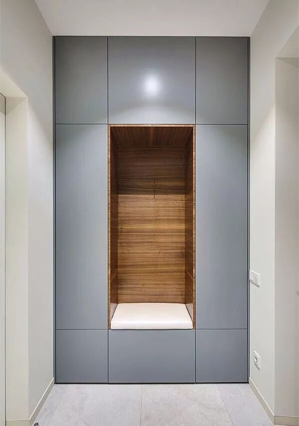 门厅设计_嵌入式壁柜门厅收纳_进门换鞋区效果图