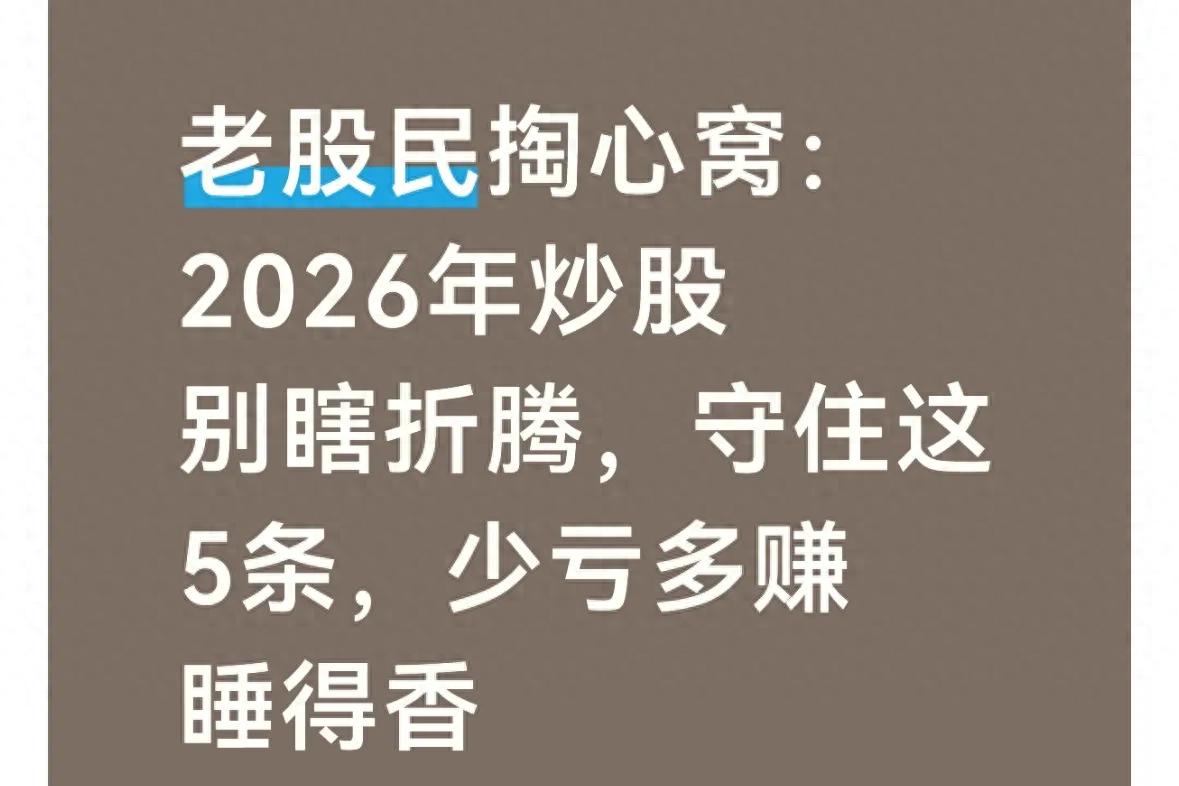 2026年A股稳赚策略_老股民掏心窝炒股技巧_深证指数2026