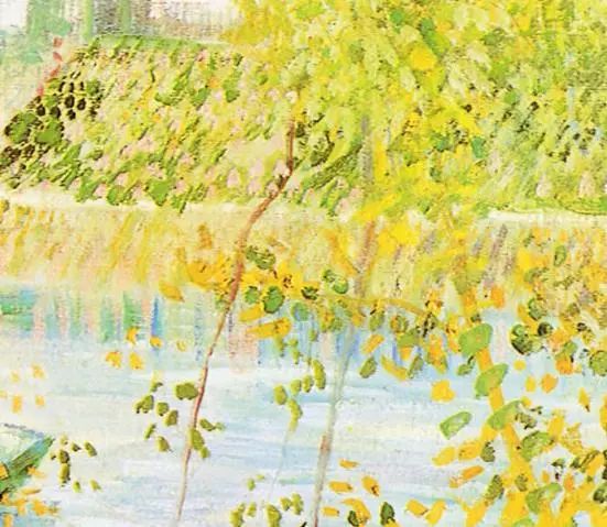 梵高 杏花 高清大图_梵高春季垂钓油画_梵高塞纳河系列画作