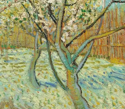 梵高塞纳河系列画作_梵高 杏花 高清大图_梵高春季垂钓油画