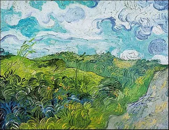 梵高春季垂钓油画_梵高塞纳河系列画作_梵高 杏花 高清大图