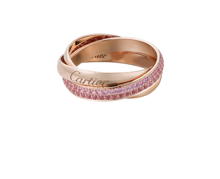 cartier 戒指报价_卡地亚Trinity de Cartier系列戒指 钻石_卡地亚Trinity de Cartier系列戒指 18K白金 18K黄金 18K玫瑰金