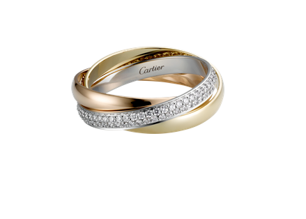 cartier 戒指报价_卡地亚Trinity de Cartier系列戒指 钻石_卡地亚Trinity de Cartier系列戒指 18K白金 18K黄金 18K玫瑰金