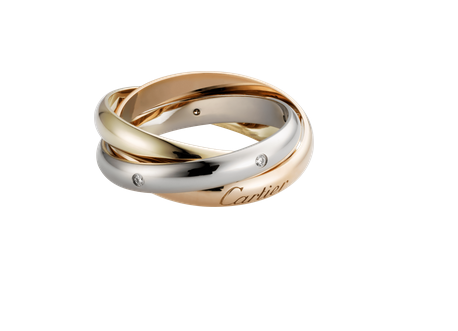 卡地亚Trinity de Cartier系列戒指 18K白金 18K黄金 18K玫瑰金_卡地亚Trinity de Cartier系列戒指 钻石_cartier 戒指报价