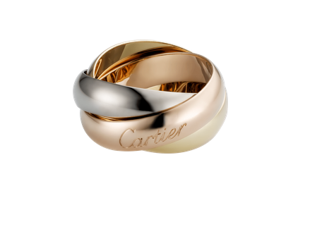 卡地亚Trinity de Cartier系列戒指 18K白金 18K黄金 18K玫瑰金_卡地亚Trinity de Cartier系列戒指 钻石_cartier 戒指报价
