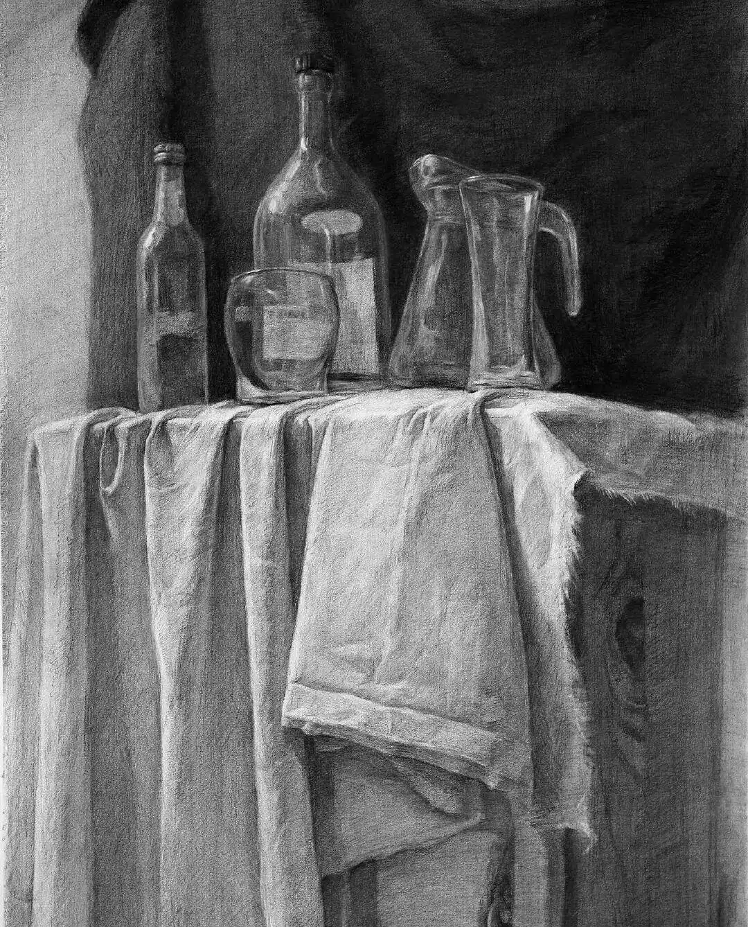 素描衬布图片_衬布褶皱技巧_衬布画法