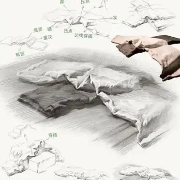 素描衬布画法步骤_衬布绘画技巧详解_素描衬布图片