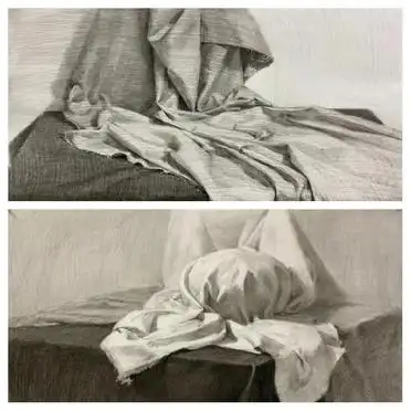 素描衬布图片_素描衬布画法步骤_衬布绘画技巧详解