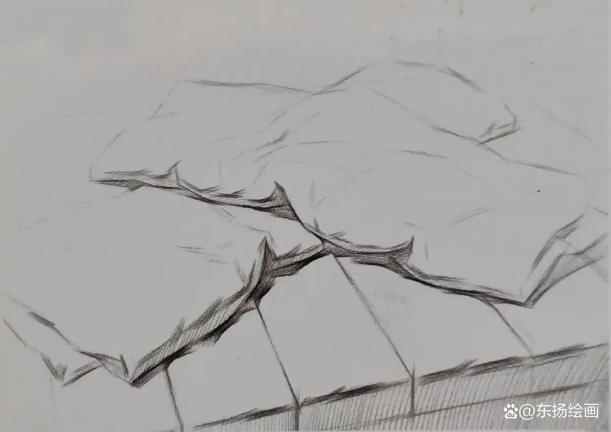 衬布褶皱绘制技巧_素描衬布画法步骤_素描衬布图片