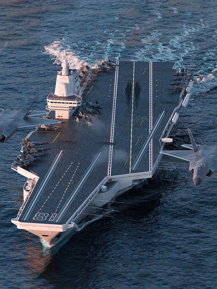 中国海军004型航空母舰设计构型_中国海军003型航空母舰福建舰试航_中国造航母最新图片