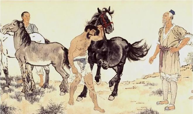 中国绘画中的马_徐悲鸿九方皋_徐悲鸿画的马