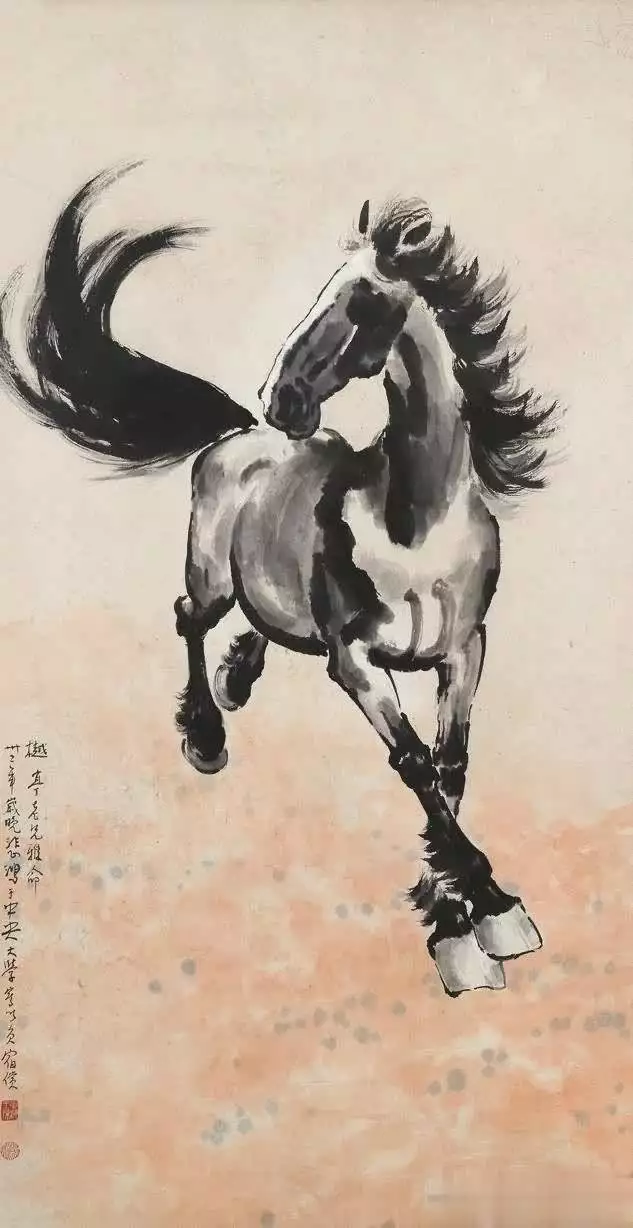 徐悲鸿画的马_徐悲鸿马的艺术特点_徐悲鸿画马的技法与精神