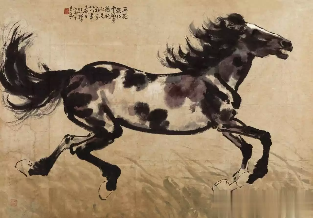 徐悲鸿画的马_徐悲鸿马的艺术特点_徐悲鸿画马的技法与精神