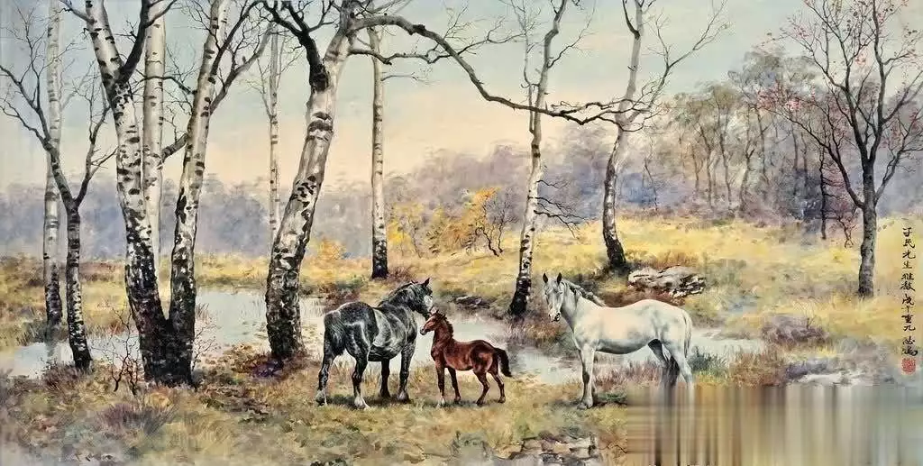 徐悲鸿马的艺术特点_徐悲鸿画马的技法与精神_徐悲鸿画的马