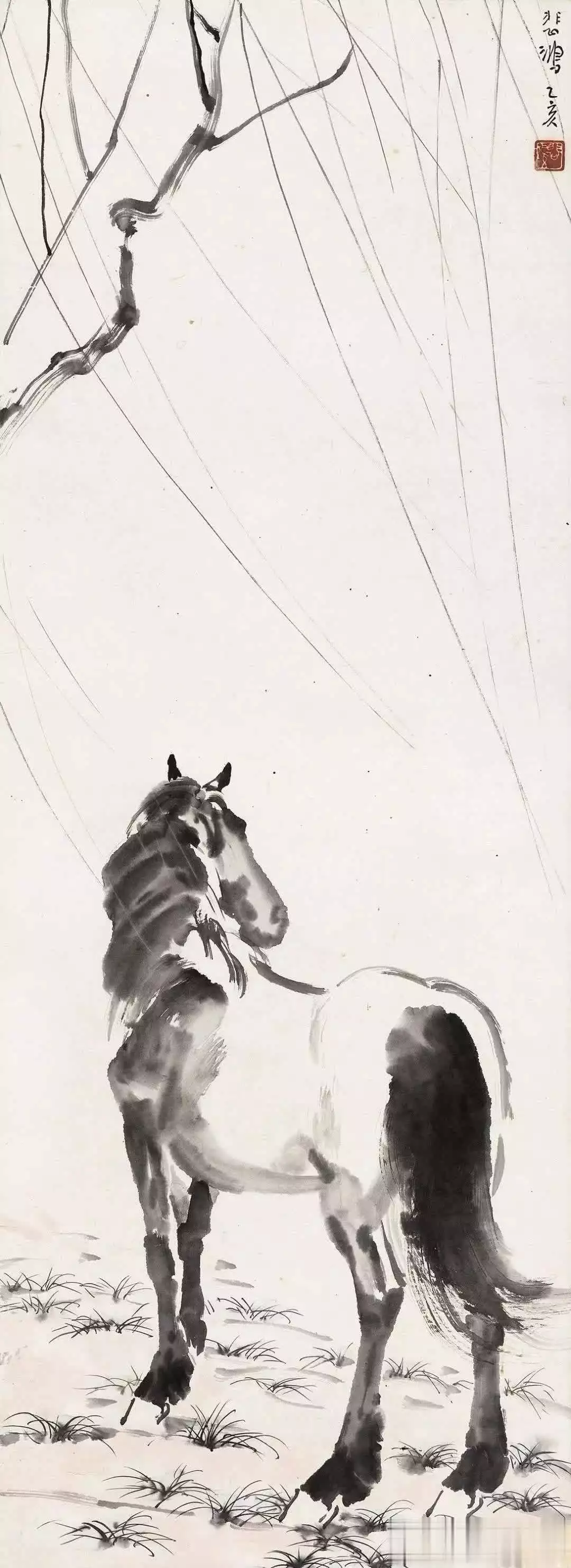 徐悲鸿画的马_徐悲鸿马的艺术特点_徐悲鸿画马的技法与精神