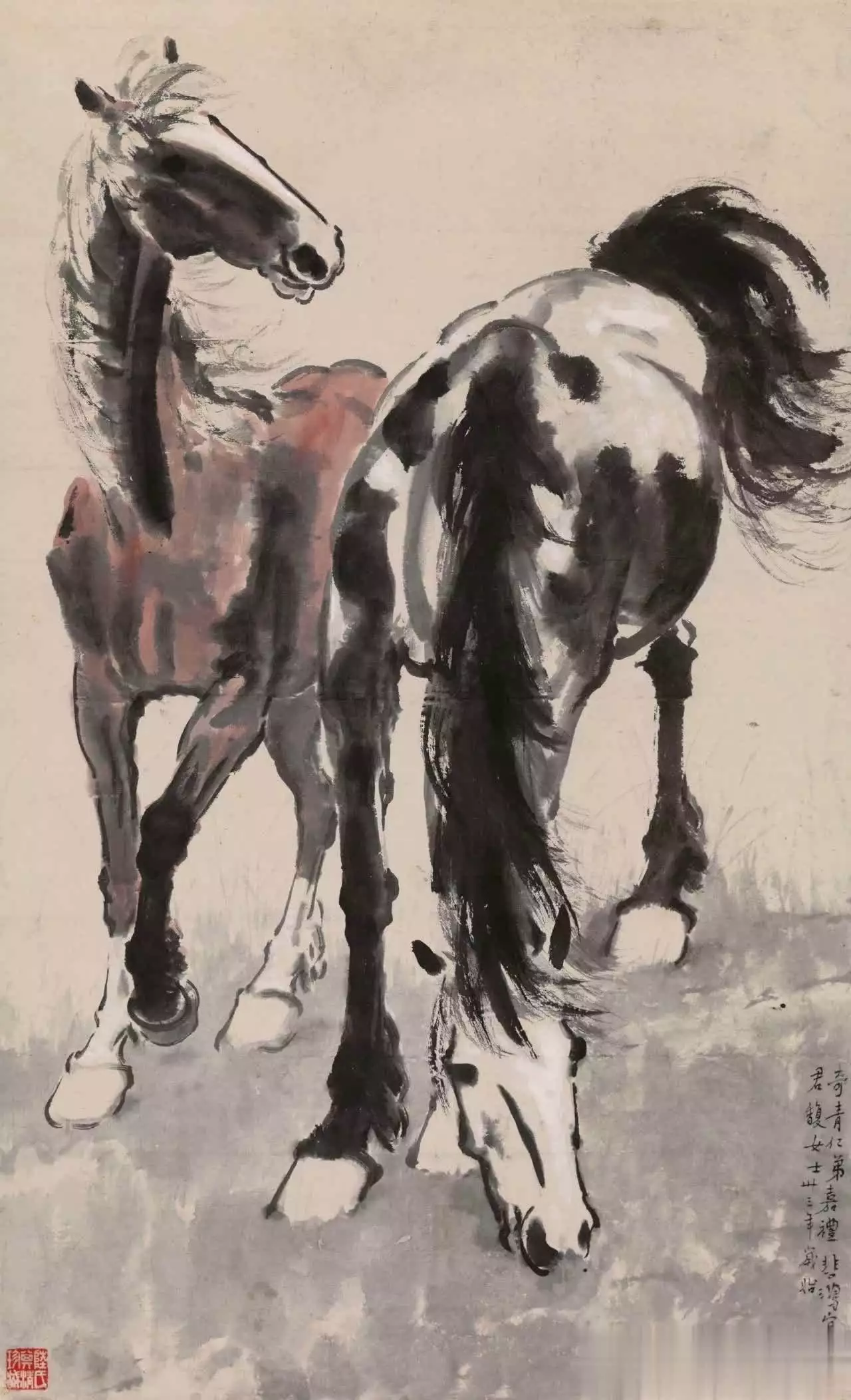 徐悲鸿马的艺术特点_徐悲鸿画的马_徐悲鸿画马的技法与精神