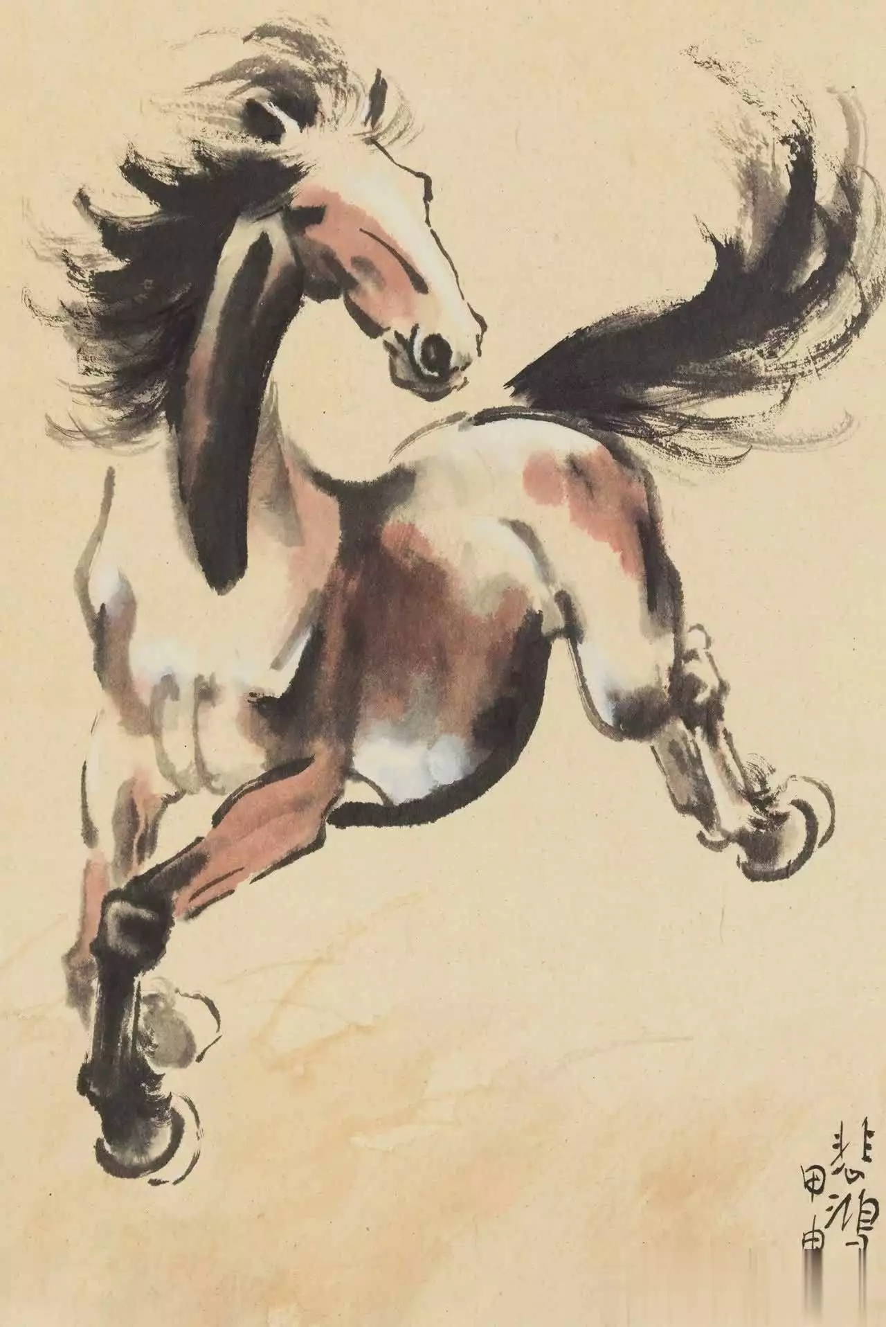 徐悲鸿画的马_徐悲鸿马的艺术特点_徐悲鸿画马的技法与精神