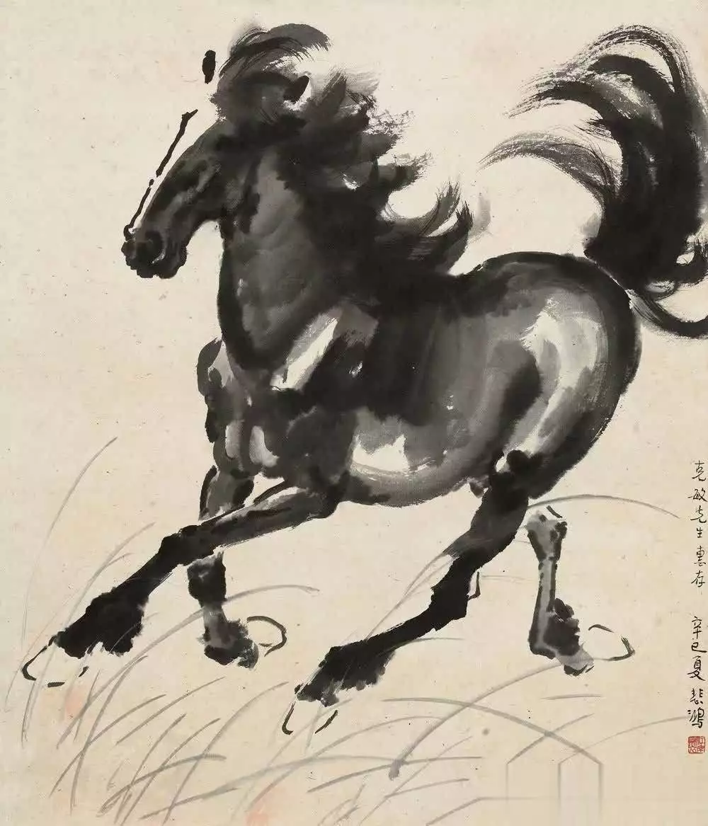 徐悲鸿画的马_徐悲鸿画马的技法与精神_徐悲鸿马的艺术特点
